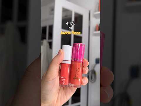 Comparing the NEW #elf Camo Liquid Blush to #juviasplace Liquid Blush #comparison #swatches #shorts