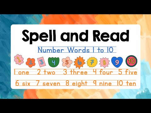 Numbers 1 to 10 | Spelling for Kids with Reading Practice | Lesson 21