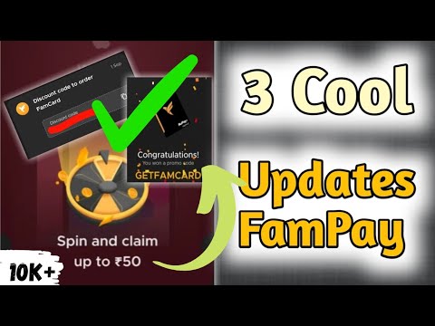 👀 3 Cool Updates Fampay || FREE FamCard Me || Fampay 50₹ Claim For FREE  ||