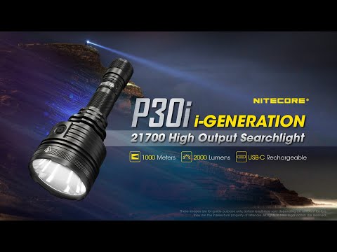 Nitecore P30I 2000 Lumen 1093 Yard - Handheld Long Throw USB-C Rechargeable Tactical Flashlight