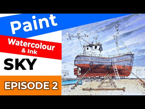 Painting Watercolour and Ink Sky – A Step-by-Step Guide (Episode 2)