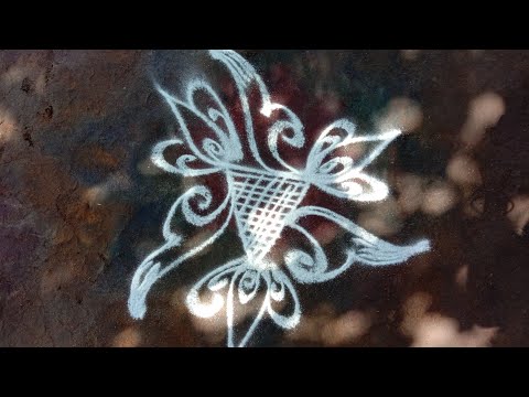 easy rangoli poo kolam ||easy rangoli