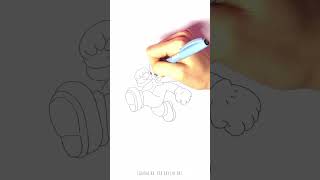 🎅 ▶️ Sketch Super Mario in Santa Costume 🍄 📝 Quick Video Game Art! 🕹️#shorts #drawing #RavlykArt