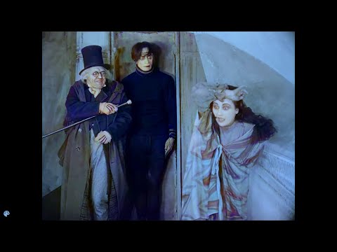 [4k, 60fps, colorized] (1920)  Das Cabinet des Dr. Caligari.Robert Wiene. Scenes.