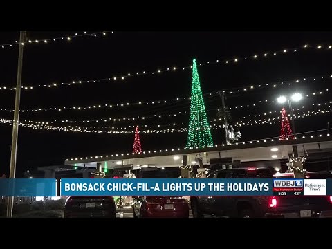 WATCH: 100,000-Light Display Dazzles at Bonsack Chick-fil-A