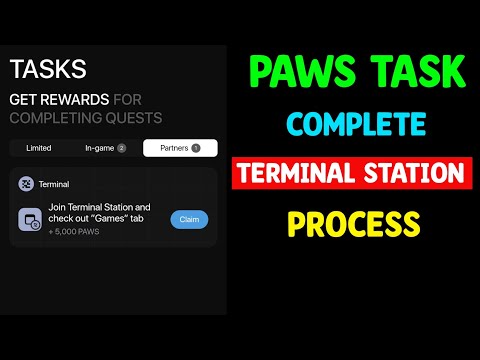 Paws New Task Today | Join Terminal Station and Check out Games tab | Paws Mystery Quest | Paws Task