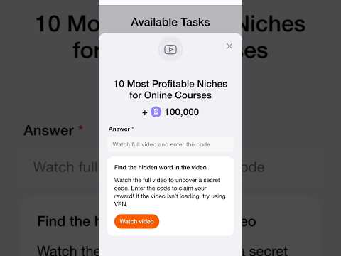 10 Most Profitable Niches for Online Course | Time Farm |  #timefarm #videocode #secretcode #shorts