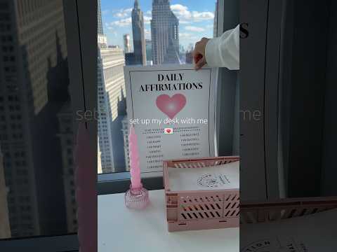 aesthetic desk set up 🌸 #aesthetic #skincare #asmr #grwm