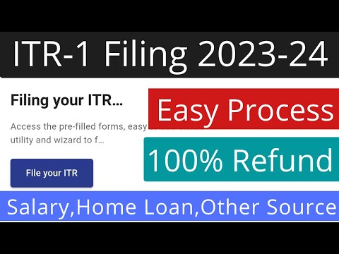 ITR 1 filing online demo 2023-24 for salaried person in Excel utility | Income tax return online