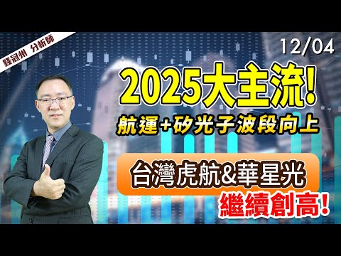 2024/12/04  2025大主流!航運+矽光子波段向上  台灣虎航&華星光繼續創高!  錢冠州分析師