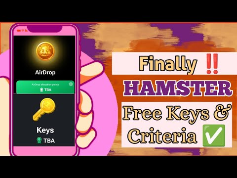 Hamsterkombat free Keys and withdrawal criteria is out finally | Get free Keys without playing games