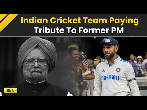 IND Vs AUS 4th Test: Indian Cricket Team Paying Tribute To Ex-PM Manmohan Singh On Day 2 At MCG