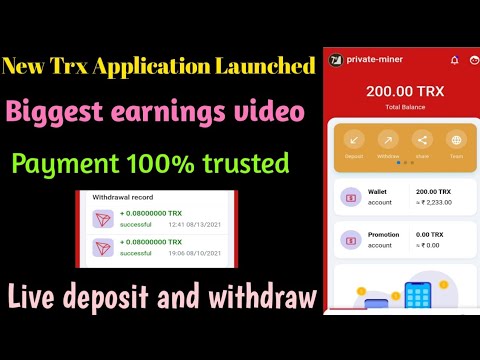 New TRX APP LAUNCHED FREE EARNINGS no investment