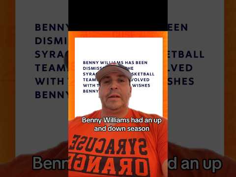 @SyracuseOrange  Benny Williams is Off the Team…But this more about Autry