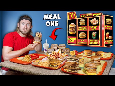 I Finished EVERY Secret Menu Item At Fast Food Restaurants For 72 Hours