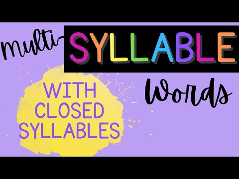 Reading Multi-Syllable Words {with mostly Closed Syllables/ Short Vowels}