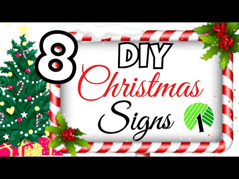 8 GORGEOUS DIY Christmas Signs/Dollar Tree Christmas DIY 2022/Easy Christmas Crafts