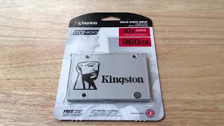 Kingston 960GB UV-400 SSD 2.5" 6Gb/sec Solid-State Overview 12-7-17