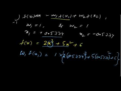 Gaussian Legendre /Quadrature method with 2 point scheme. Gauss Legendre Method