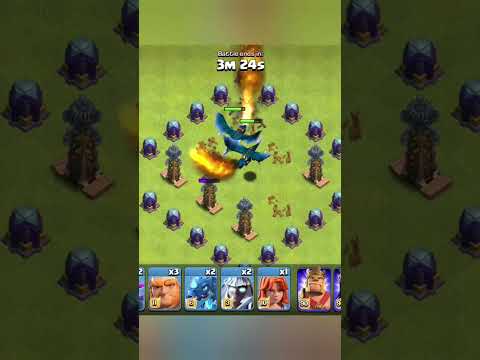 Max dragon vs hidden tesla lvl4 #clashofclans #youtubeshorts #shortsvideo #gaming #coc #shorts