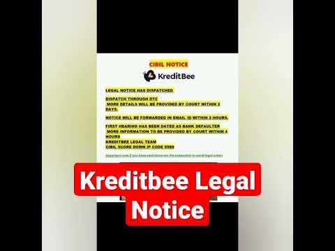 Kreditbee Legal Notice,Loan pay nahi kiya Recovery Agent ghar pe ayega