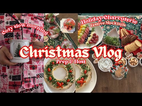 🎄HOLIDAY VLOG🎄Christmas prep and hosting ideas 2024 ❄️ Easy Christmas Charcuterie #christmasvibes