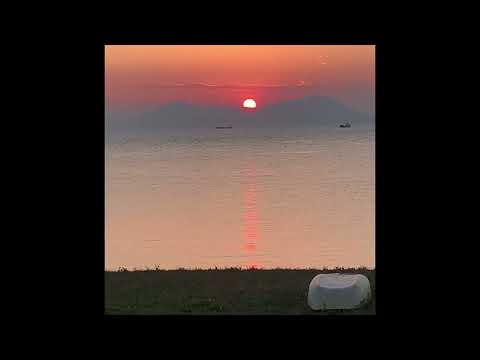 日本百景の夕陽in焼野海岸