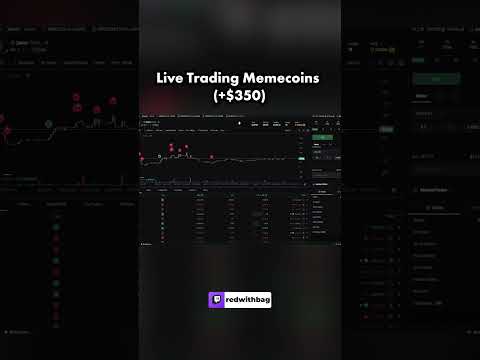 I Made $350 Trading Memecoins Live!