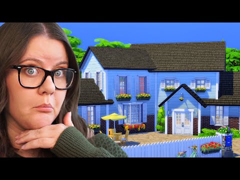 I Tried Building a Blue Suburban Family Home in The Sims 4 🏡💙