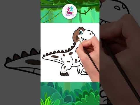 Dinosaur Step By Step Drawing Tutorial #shorts #drawing