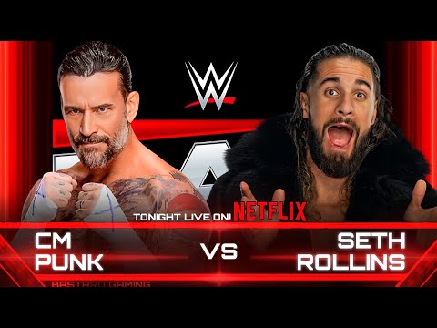 WWE 2K24 | CM Punk VS Seth Rollins | WWE Raw