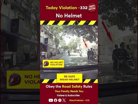 Today Violation 332 - Kindly Wear Helmet for your Safety #otr #chennaitrafficpolice