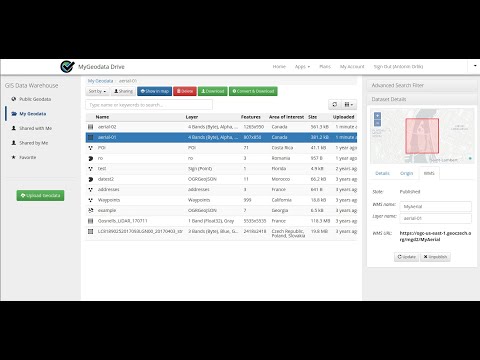 Publish rasters as WMS using MyGeodata Cloud