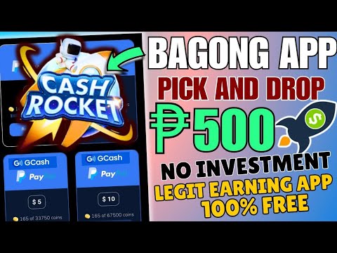 NEW LEGIT FREE ₱500=CASH ROCKET APP|PICK AND DROP LANG MAY COINS NA|NO INVESTMENT#earningapp#earning