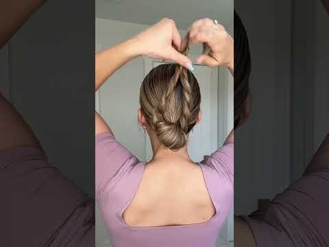 Wash Day Braided Low Bun Hair Tutorial - Medium & Long Hair