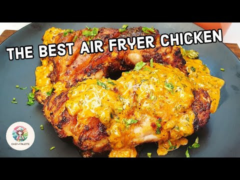 Air Fryer Chicken With Rich Cream Sauce | Easy Air Fryer Recipes | Beginners Recipes |Chicken Dinner