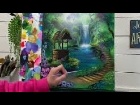 How To Draw and Paint A WISHING WELL in Acrylics | step by step tutorial