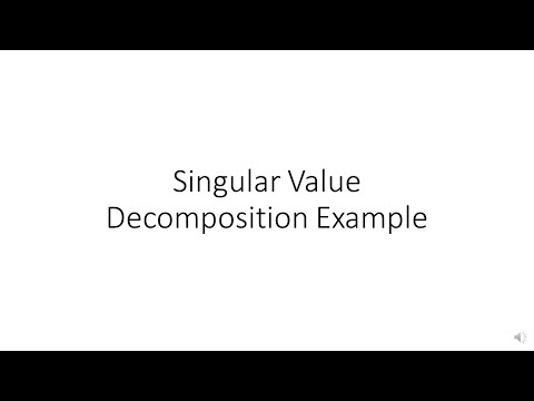 Linear Algebra Example: The Singular Value Decomposition