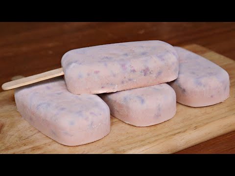 Red Bean Ice Cream Bar [Only 2 Ingredients] How To Make Ice Cream / Easy Homemade Ice Cream Bar