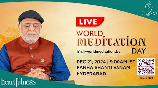 Meditation with Daaji | 21 Dec 2024 | 9 am IST | Kanha | Daaji | World Meditation Day | Heartfulness