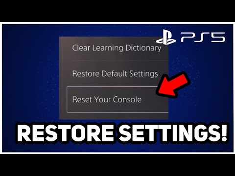 PS5 How to Restore Settings!