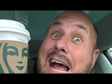 Trying pumpkin spice latte for the first time. Chat with wifey!!