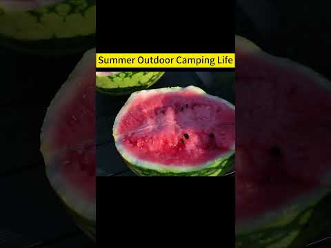 Watermelon is the best companion for a summer camping trip.