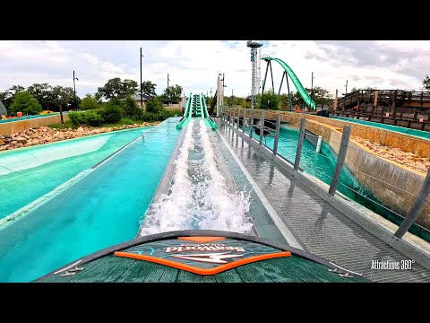 World's First Launched Log Flume Coaster | Catapult Falls Ride at SeaWorld San Antonio 2024