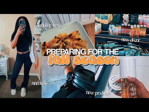 PREPARING FOR FALL VLOG 🍂 | starbucks fall drinks, dumplings, new scents, fall decor