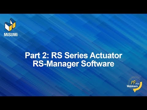 Ball Screw Driven Actuators 202: Robot Series Actuators: Software Manager Programming