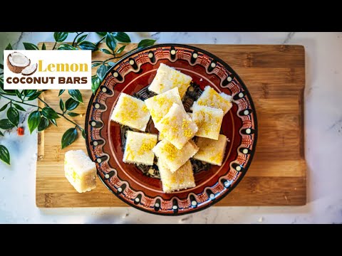 Coconut Bars - Make the Best Lemon Coconut Bars with This Easy Recipe -Vegan & Gluten Free Dessert