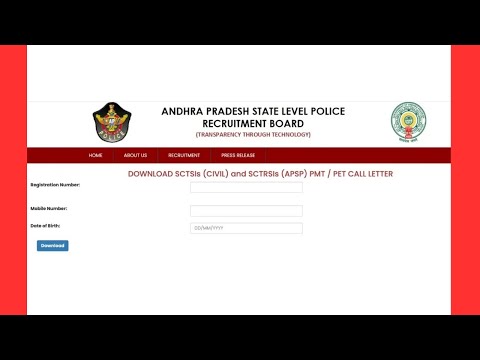 Andhra Pradesh Police Constable Hall Ticket 2024 Released: Download Now for PMT & PET