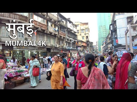 MUMBAI Walking Tour 🇮🇳 - INDIA’s Populous Megacity | Street Life Ambience (4K UHD)