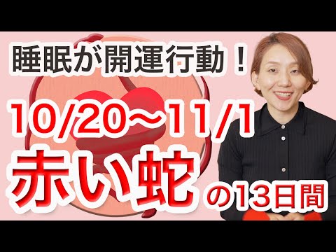 マヤ暦は見るだけで開運！「赤い情熱の蛇」の13日間（10/20〜11/1）睡眠が開運行動🌙 眠くなったら運気上昇のサイン❗️【マヤ暦 diary】